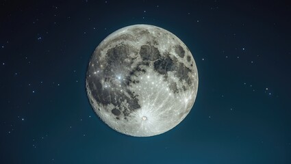 Wall Mural - waxing gibbous moon viewed closely in a dark sky