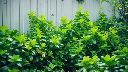 Wall Mural - greenery on cement surface