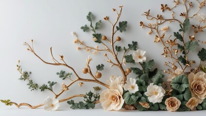 Wall Mural - Design featuring branching botanical elements