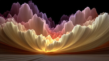 Wall Mural - ethereal background: nebula clouds forming a woman??ts flowing hair