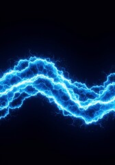 Wall Mural - electric blue plasma wave energy flow - symbolizing power, energy, technology, dynamism, and innovat