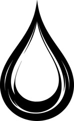 Wall Mural - water drop line art silhouette vector illustration

