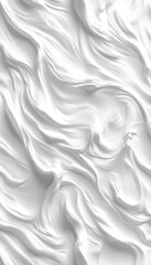 Wall Mural - seamless soft white, 3d low profile style, delicate gentle light wave texture pattern background