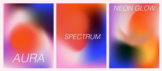 Fototapete - Modern gradient vector art with soft blur effects and fluid color blends. The abstract composition in this style offers a sense of depth and aura, making it suitable for stylish branding or screens.