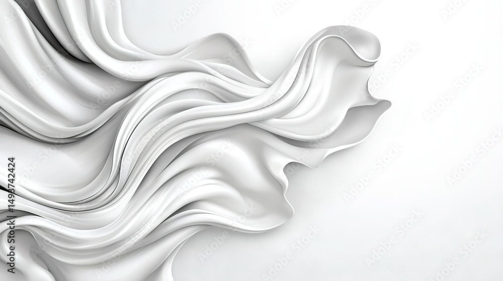 Bottom White Background A white background with a wavy pattern on the top and bottom of the ...