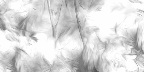 Wall Mural - white fog or smoke clouds isolated background. monochrome black and white ink effect watercolor beau