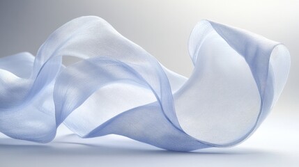Wall Mural - abstract background, delicate fluid waves a study in aquamarine tones, monochrome elegance