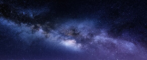 Wall Mural - the breathtaking view of the milky way galaxy in a starry night sky.