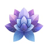 Abstract Layered Gradient Lotus Flower Illustration