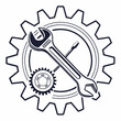 © ADOBE - Professional wrench gear tools isolated cutout design element