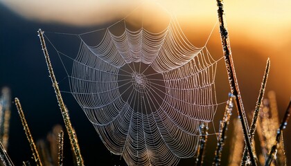 intricate spider web close up