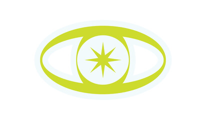 Wall Mural - bold y2k abstract sticker. modern retro icon with a star shape. this aesthetic design fits in variou