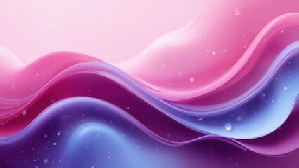 Wall Mural - abstract swirling waves in shades of pink, purple, and blue with ethereal sparkles