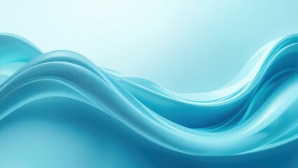 Wall Mural - flowing abstract water wave in soft blue tones creating a calm and tranquil atmosphere