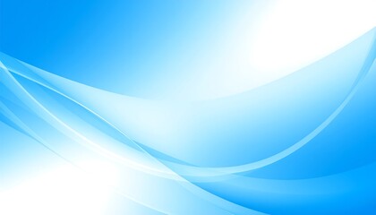 Poster - Abstract Blue Wavy Lines Background.