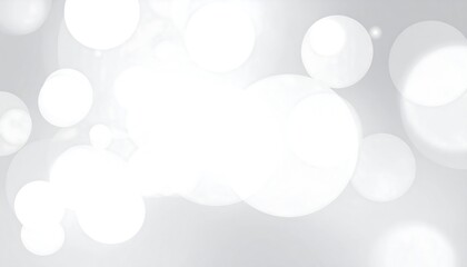 Aufkleber - Abstract white bokeh lights on grey background.