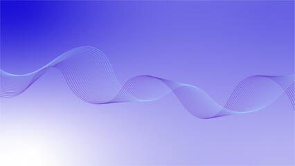 Wall Mural - smooth wavy light blue lines creating a modern abstract white background