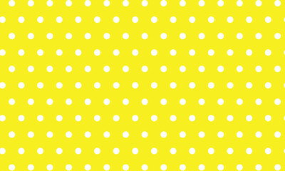 Poster - abstract white polka dot pattern on yellow.