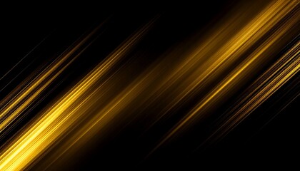 Aufkleber - Golden light streaks on black background.