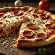 © HasibulHasan - Freshly baked pepperoni pizza with golden crust