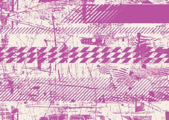 Poster - Glitch distorted geometric shape . Noise destroyed logo . Trendy defect error shapes . Glitched frame .Grunge textured . Distressed effect .Vector shapes with a halftone dots screen print texture.