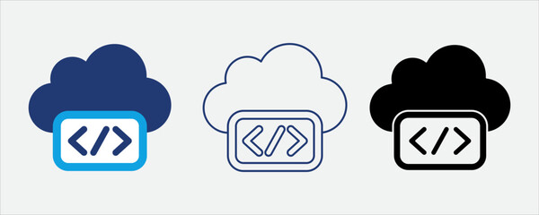 Cloud code icon for development in cloud environments