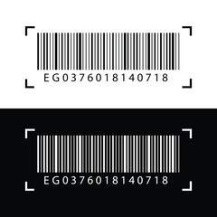 barcode vector icon illustration design. EAN-13 bar code isolated on white background. barcode icon for selling, Product Barcode.