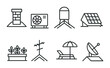 © Coosh448 - Sustainable energy and technology outline icons set – solar, eco, green solutions