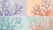 © Sara - Coral Branch Watercolor Illustration in Pastel Colors for Backgrounds and Designs