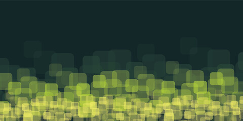 Wall Mural - a modern abstract background features overlapping rounded squares in vibrant green and yellow tones 