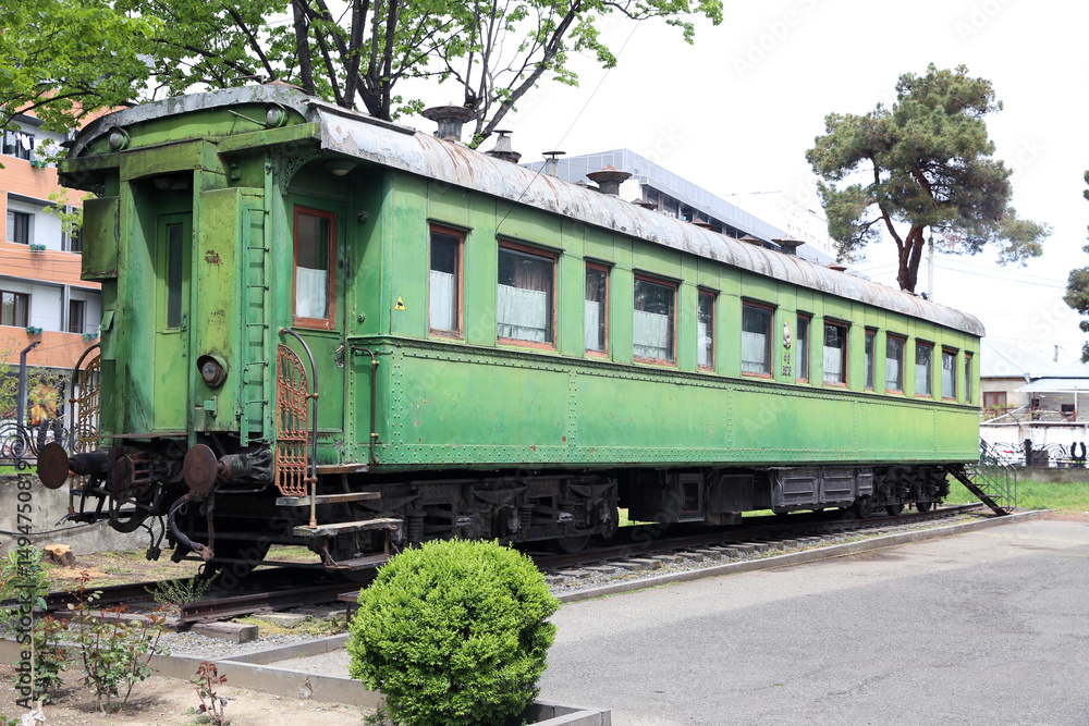 Foto de Stock Stalin armored train wagon in garden of Gori museum. GORI ...