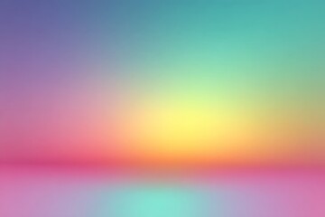 Aufkleber - Vibrant sunset colors blend in the sky over a calm ocean at twilight, creating a tranquil atmosphere for reflection