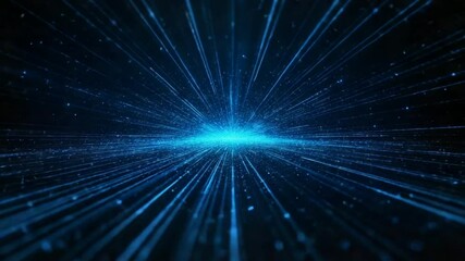 abstract digital art a vibrant blue cosmic path radiates outward from a central point creating a dyn
