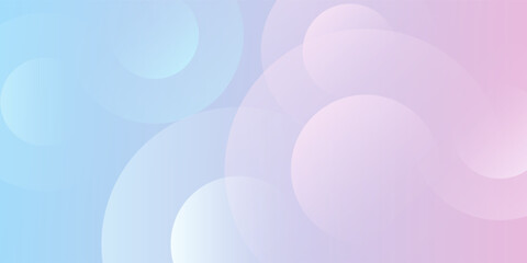 Wall Mural - abstract background .blue and pink gradation. circle effect style. modern minimalist.eps 10