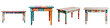 © R Studio - Colorful uniquely painted decorative tables and furniture