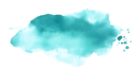 Wall Mural - aqua watercolor splash and brush stroke for decoration.