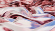 © Connect Images - Smooth metallic fabric with pink and silver hues flowing in soft, reflective waves. Illustration, Blender 3D rendering