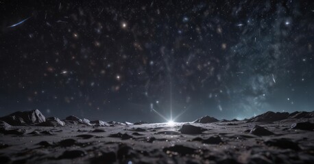 Wall Mural - diamond-like stars scattered on deep velvet night sky , space, dark, globular cluster