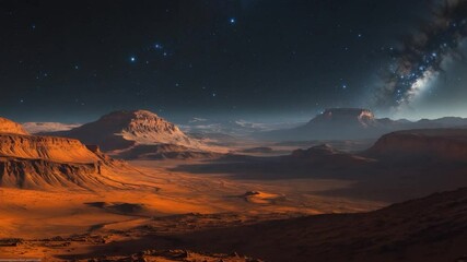 Wall Mural - mars. a science fiction space wallpaper highlighting incredibly beautiful planets, galaxies, and the