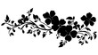 © Song Long - Vector floral Illustrations on white background. Floral background, flowers on isolated white background. Beautiful graphic with a black  plant ornament on an isolated background.