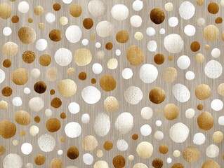 Wall Mural - minimalist dot pattern in neutral taupe and ivory tones