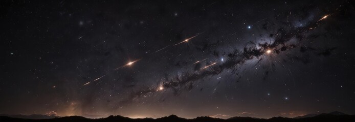 Wall Mural - Myriad stars blaze across inky black, celestial brilliance , universe, star clusters