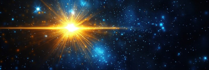 Wall Mural - christmas sky. abstract background with bright star over the bethlehem manger