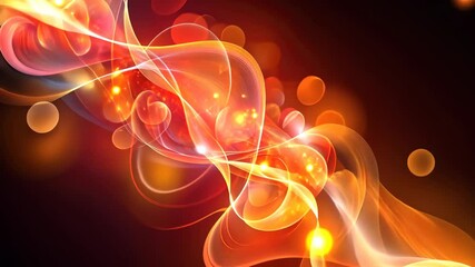 Wall Mural - fiery energy flow: abstract artwork depicting a vibrant flow of fiery orange and red energy, with gl