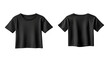 © Jamali - Professional Black Cropped T-Shirt Mockup for Back and Front View Isolated