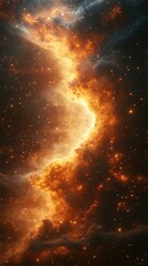 Wall Mural - stunning cosmic nebula glows with vibrant colors in deep space at night