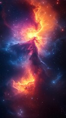 Wall Mural - stunning cosmic nebula glowing with vibrant colors in deep space during a celestial event