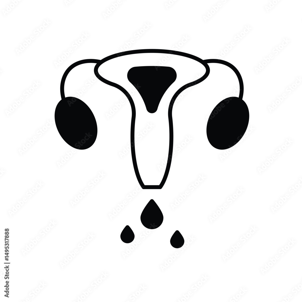 Vaginal Discharge Icon Vector Stock Vector Adobe Stock