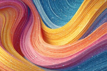 Poster - Colorful abstract swirl of paint showcasing vibrant hues and textured movement in a creative art composition
