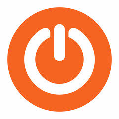 power button icon on a white